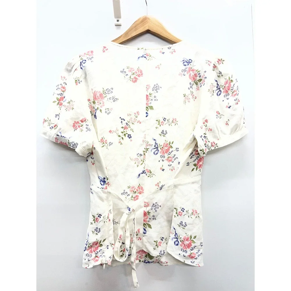 Reformation floral blouse